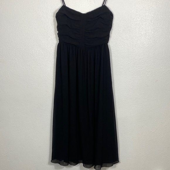 Aritzia Elegant Black Midi Dress Size 8 - Picture 3 of 16
